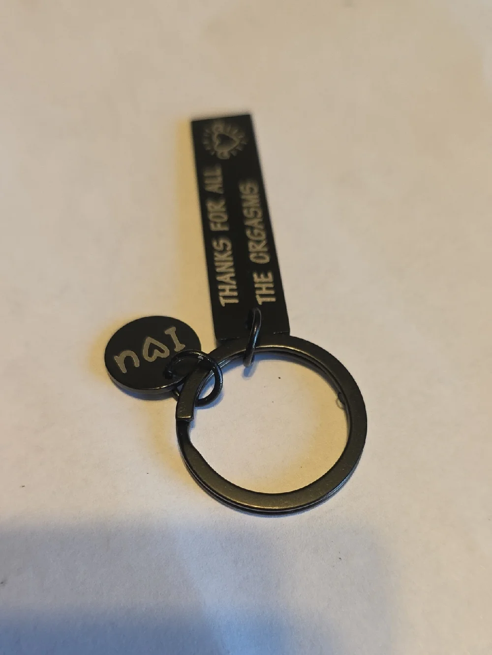 Black Engraved Keychain 
